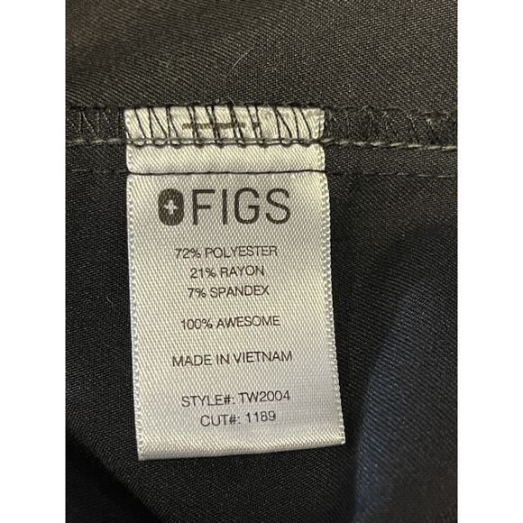 Figs Limited Edition Rama Scoop Neck Short Sleeve Scrub Top Black Pockets Size S - Picture 4 of 6